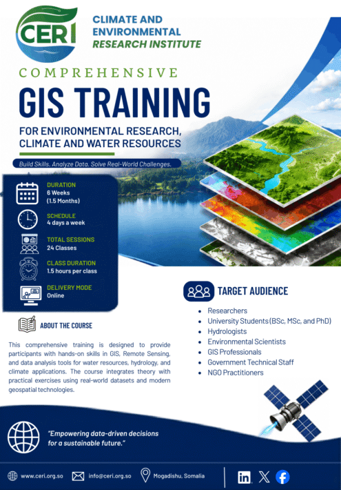 Comprehensive GIS Training for Environmental Research, Climate & Water Resources